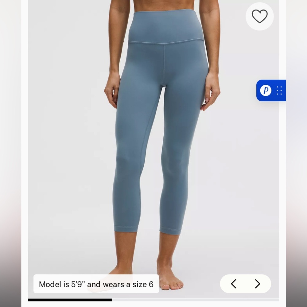 Lululemon Align High Rise Leggings, 23 inch Crop, US 8, Yoga Pant